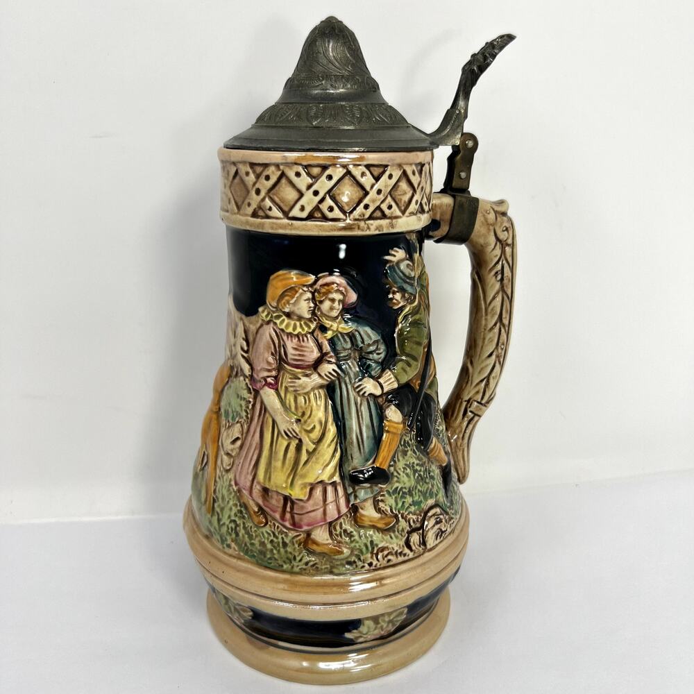 Mid Century German Beer Stein Music Box VTG Collect Decor Wiesn  Octoberfest
